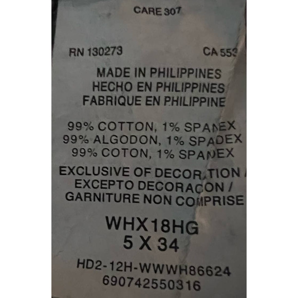 Rock 47 by Wrangler Women's Black Ultra Low Rise Jeans Sequin Pockets Size 5/34 - Picture 5 of 8